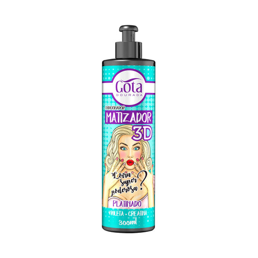 Matizador Condicionador 3D Platinado Gota Dourada 300 ml