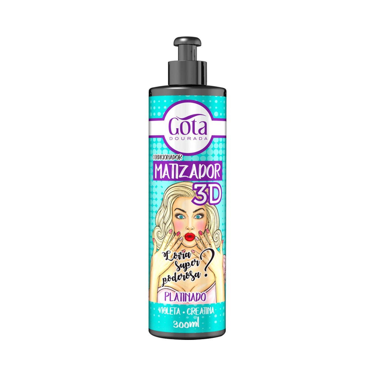 Matizador Condicionador 3D Platinado Gota Dourada 300 ml