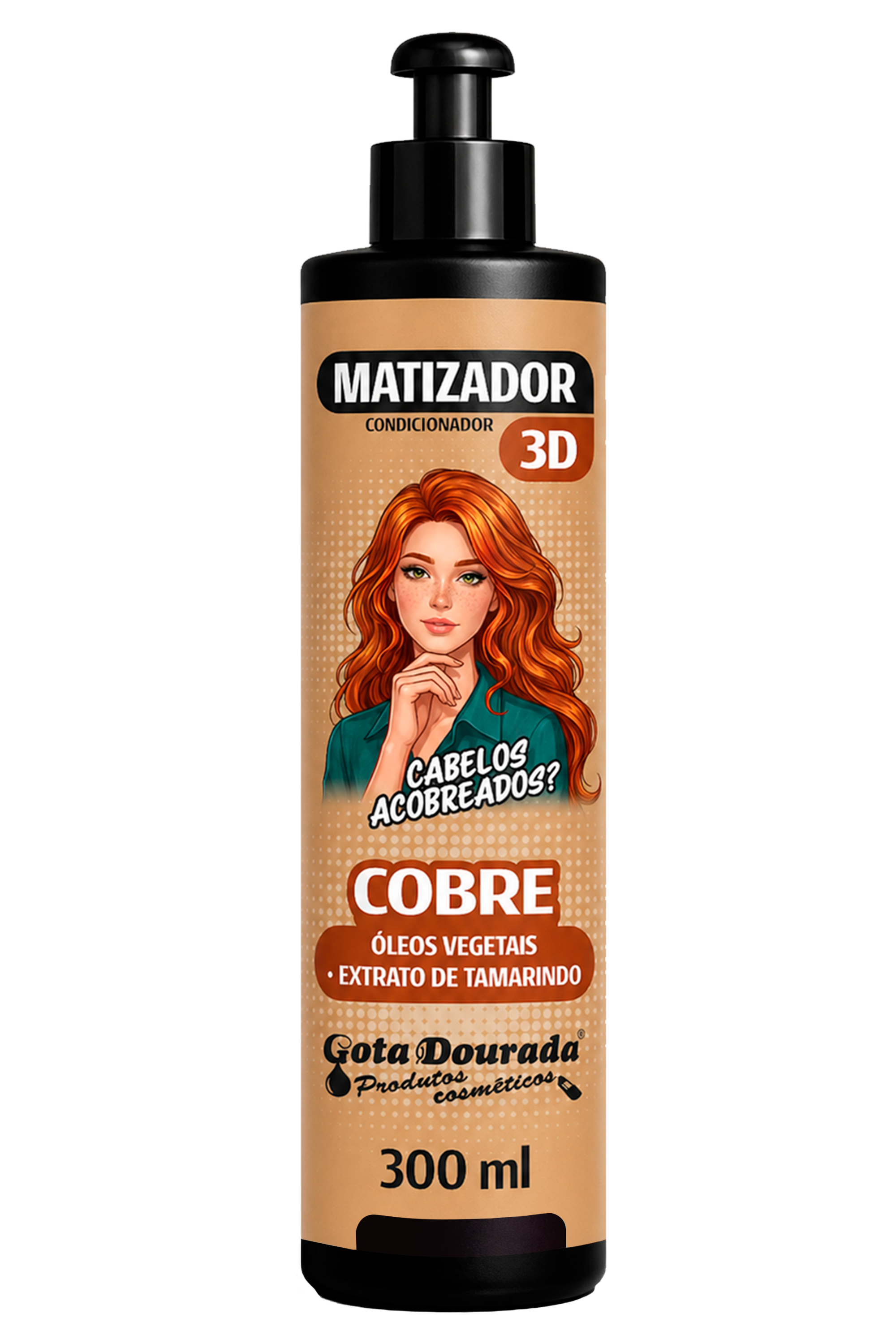 Matizador Condicionador 3D Cobre Gota Dourada 300 ml