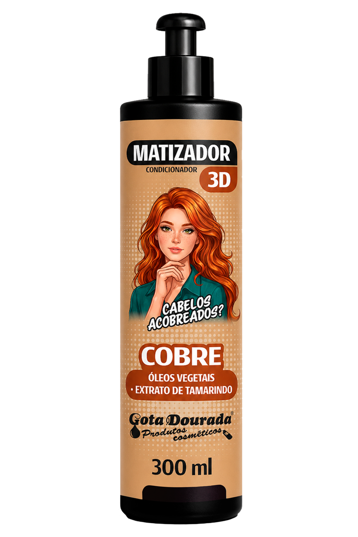 Matizador Condicionador 3D Cobre Gota Dourada 300 ml