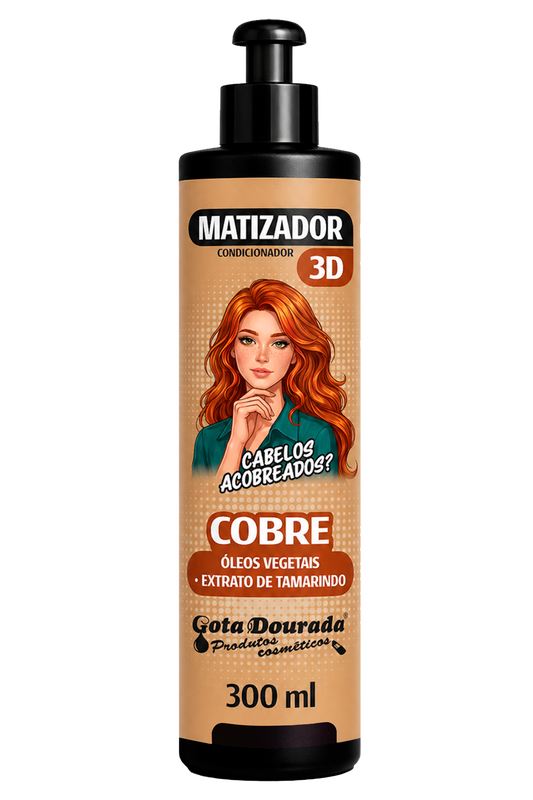 Matizador Condicionador 3D Cobre Gota Dourada 300 ml