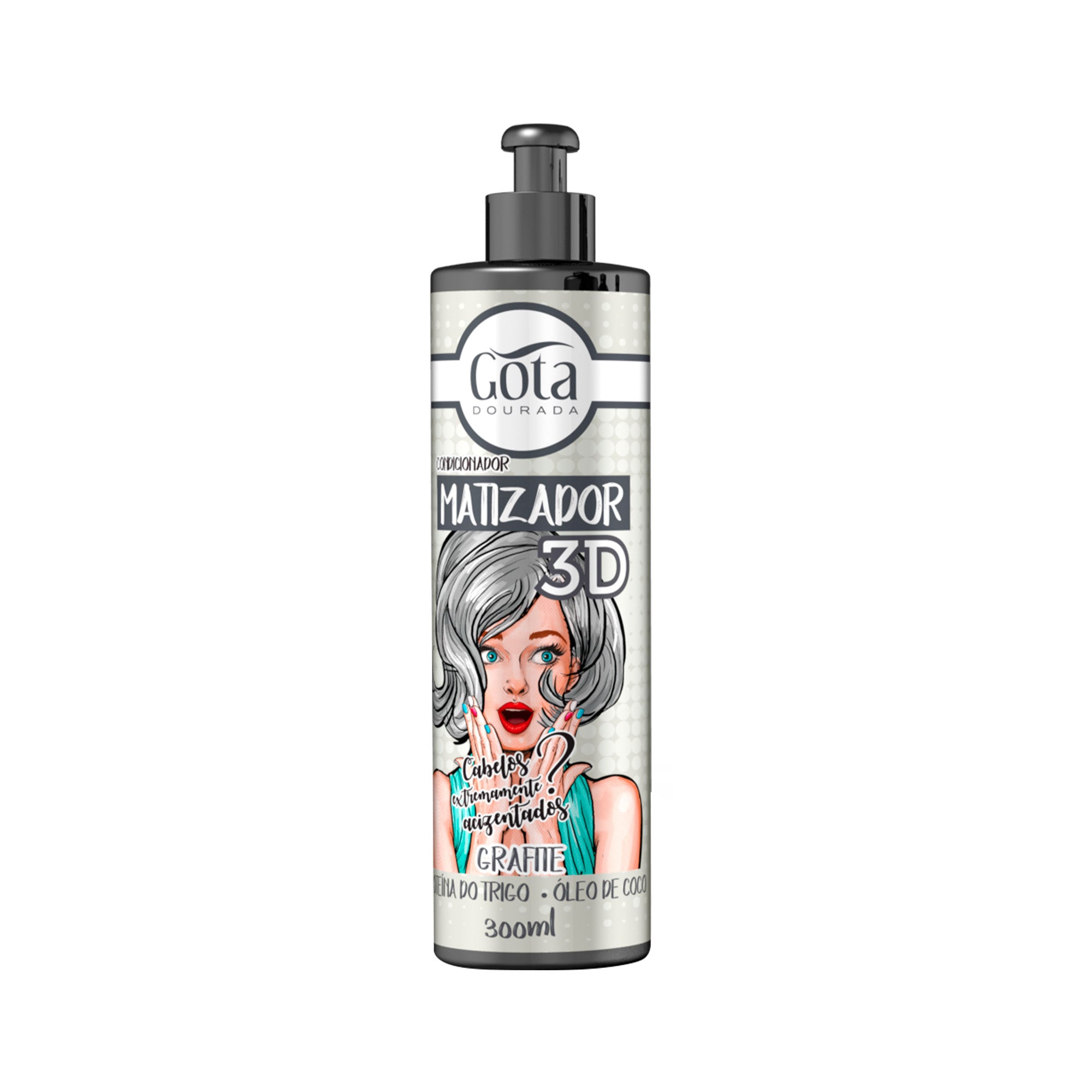 Matizador Condicionador 3D Grafite Gota Dourada 300 ml