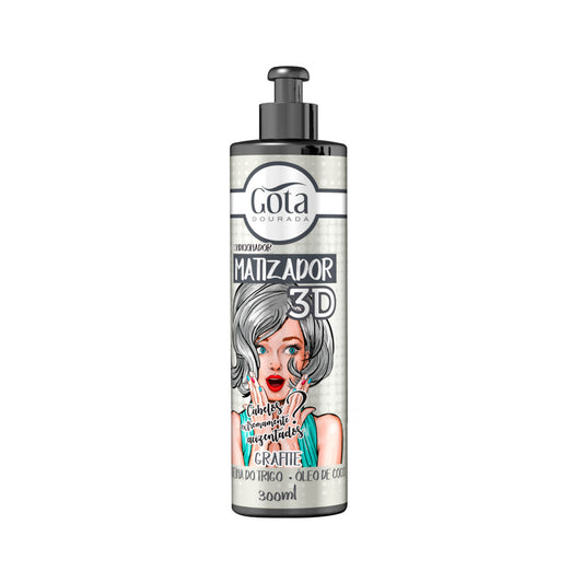 Matizador Condicionador 3D Grafite Gota Dourada 300 ml