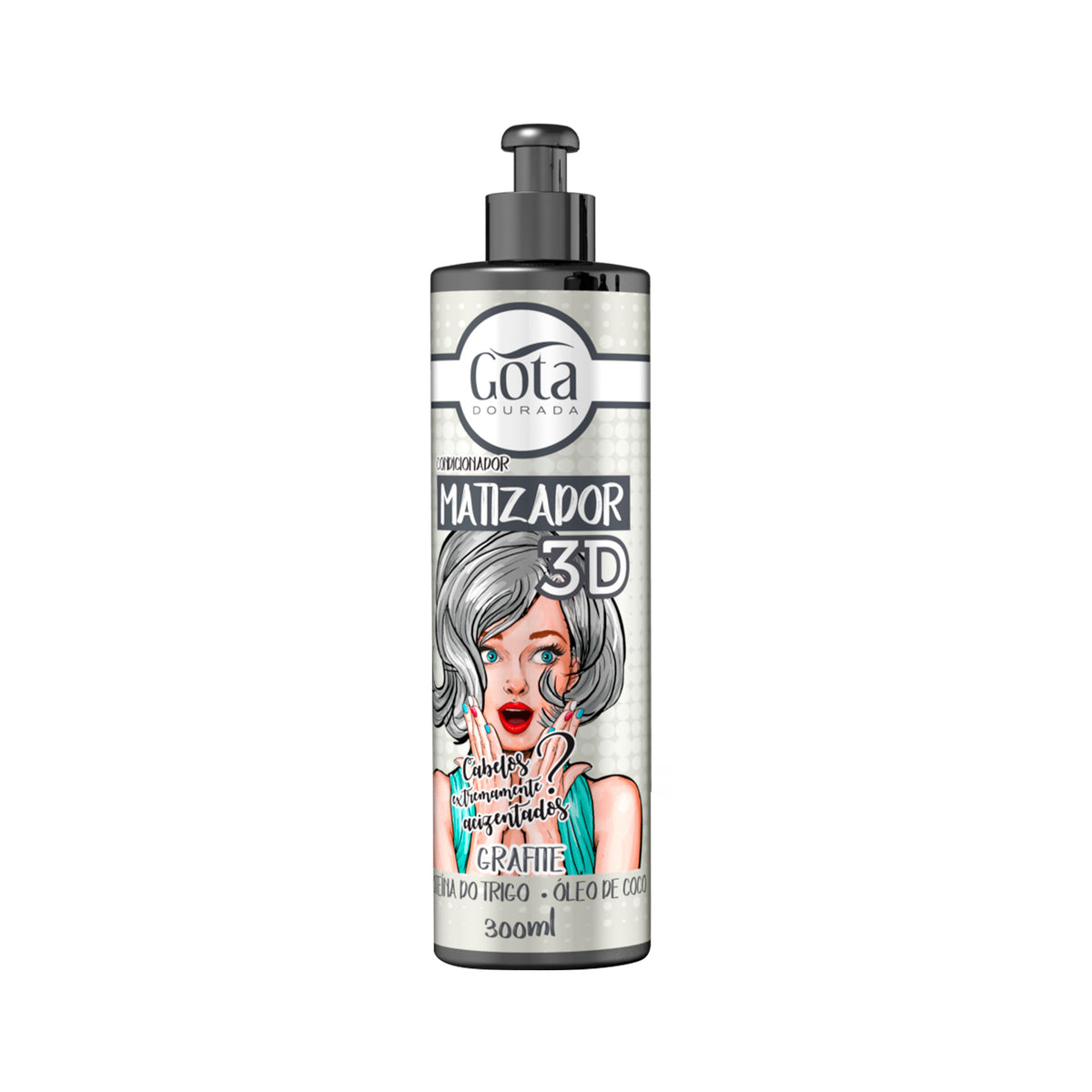 Matizador Condicionador 3D Grafite Gota Dourada 300 ml