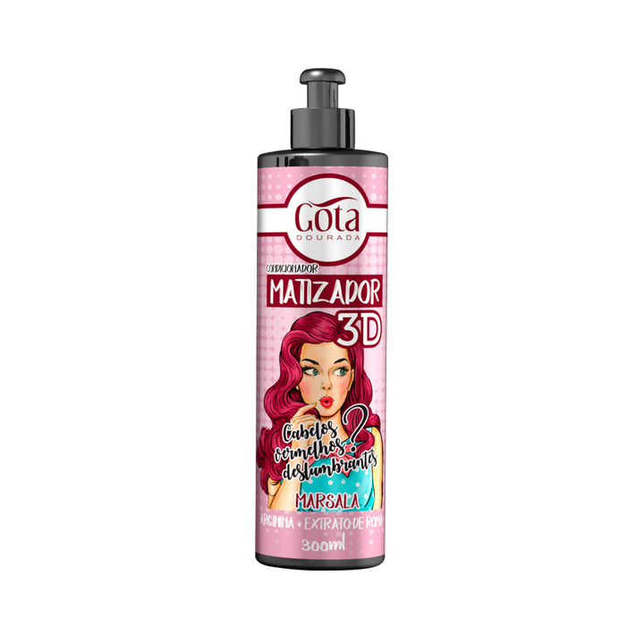 Matizador Condicionador 3D Marsala Gota Dourada 300 ml