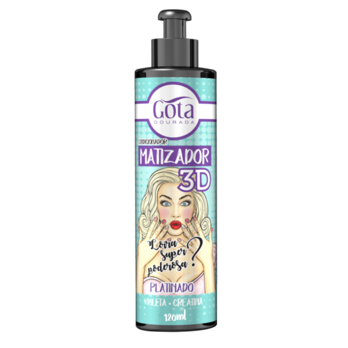Matizador Condicionador 3D Platinado Gota Dourada 120 ml