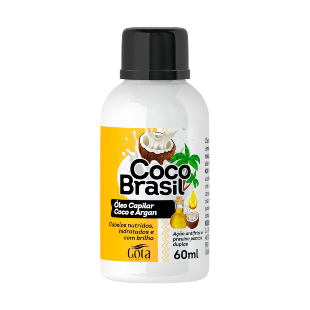 Óleo Coco Brasil Coco e Argan Gota Dourada 60 ml
