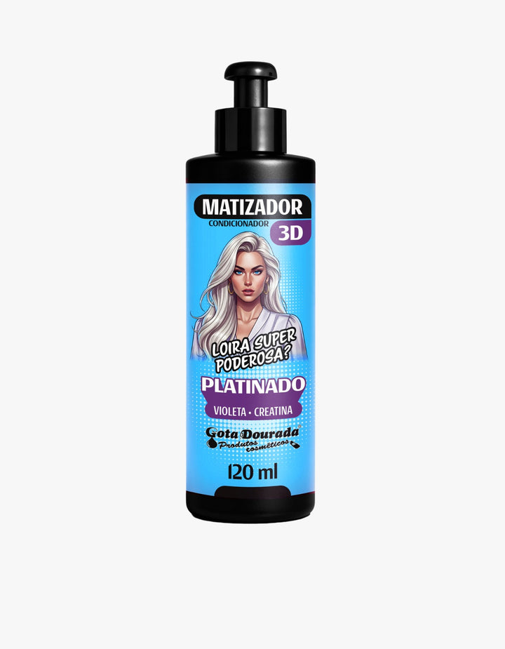Matizador Condicionador 3D Platinado Gota Dourada 120 ml