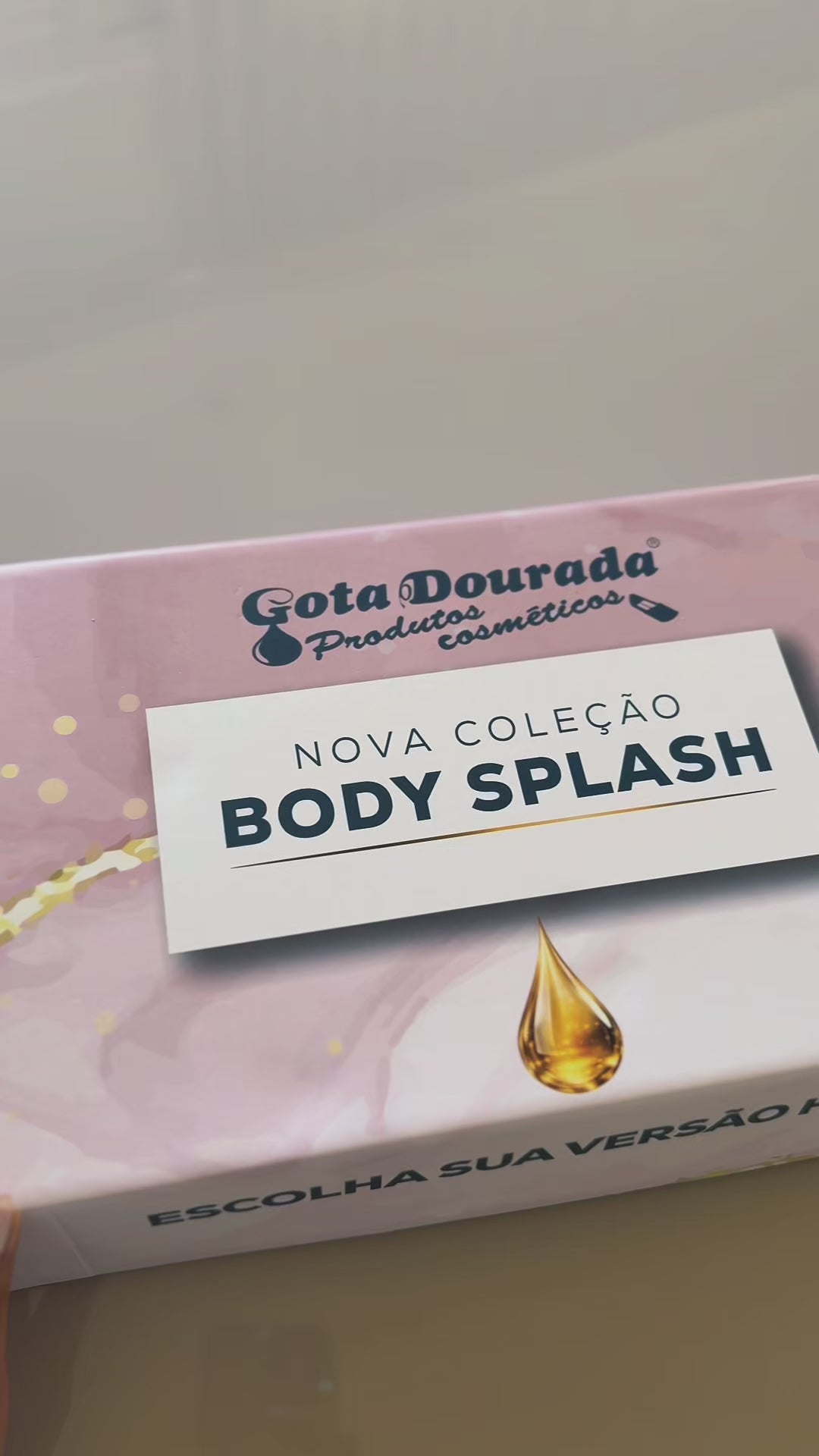 Kit Body Splash + Vela Aromática + Caixa para Presente