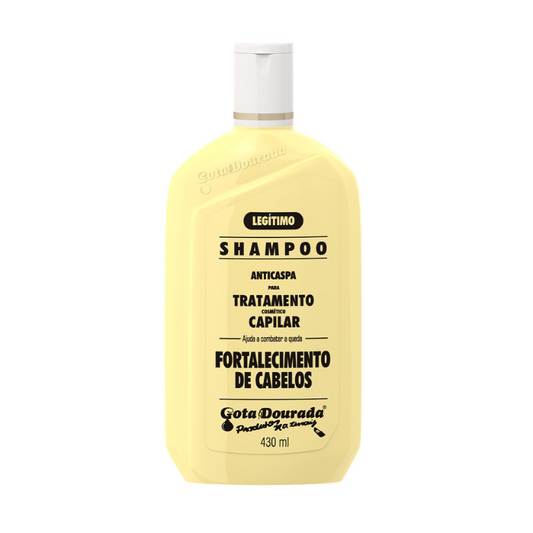 Kit Shampoo 430ml e Condicionador Tradicional 430ml + Creme Fortalecimento 320 ml Gota Dourada