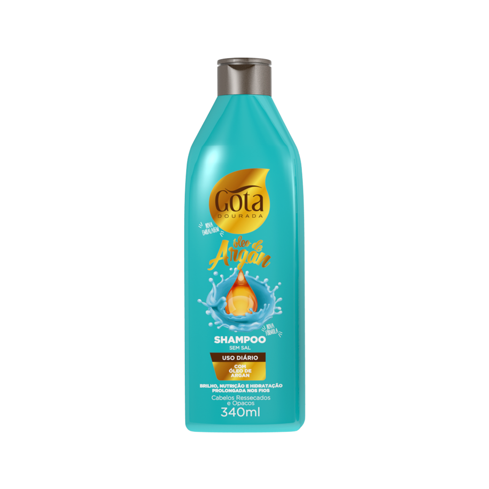 Kit Uso Diário Óleo de Argan Gota Dourada Shampoo + Condicionador 340ml
