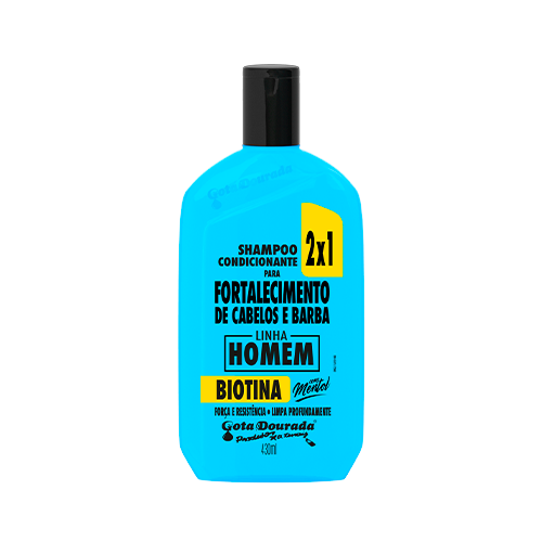 Shampoo Condicionante 2x1 Linha Homem Gota Dourada 430ml
