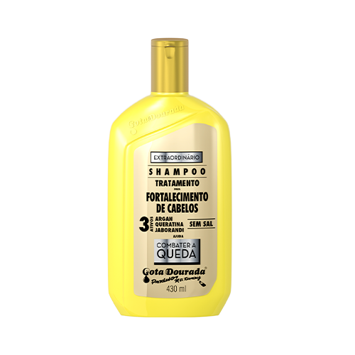 Kit Extraordinário de Combate à Queda Shampoo + Condicionador 430ml + Tônico 100ml Gota Dourada