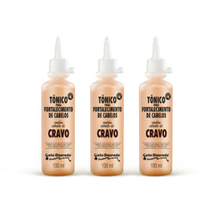 Kit Trio Tônico de Cravo Gota Dourada – Fortalecimento e Crescimento Capilar